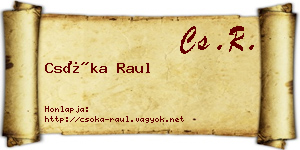 Csóka Raul névjegykártya